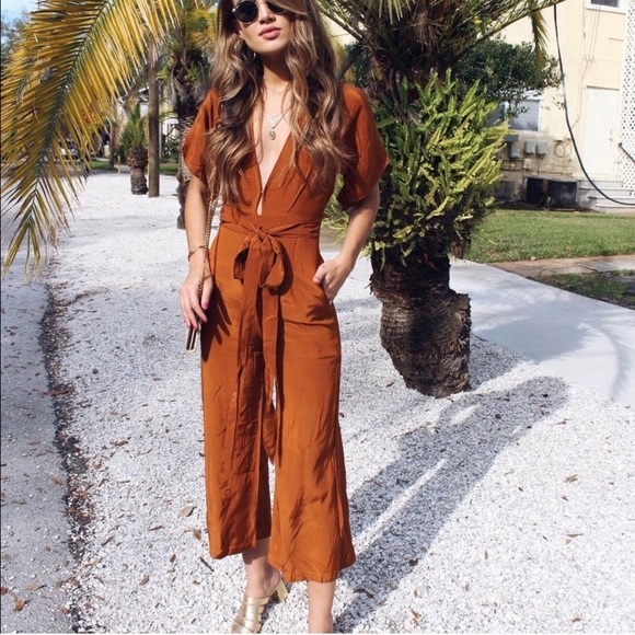Faithfull the Brand Pants - Faithfull the Brand Cedric Rust Jumpsuit